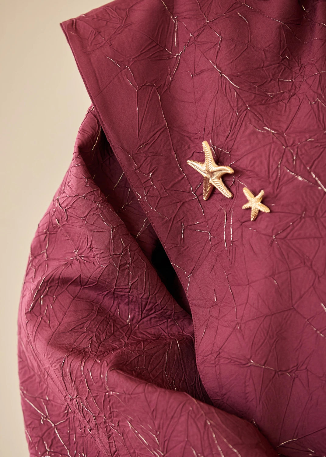 Marble Print Satin Organza Cardigan