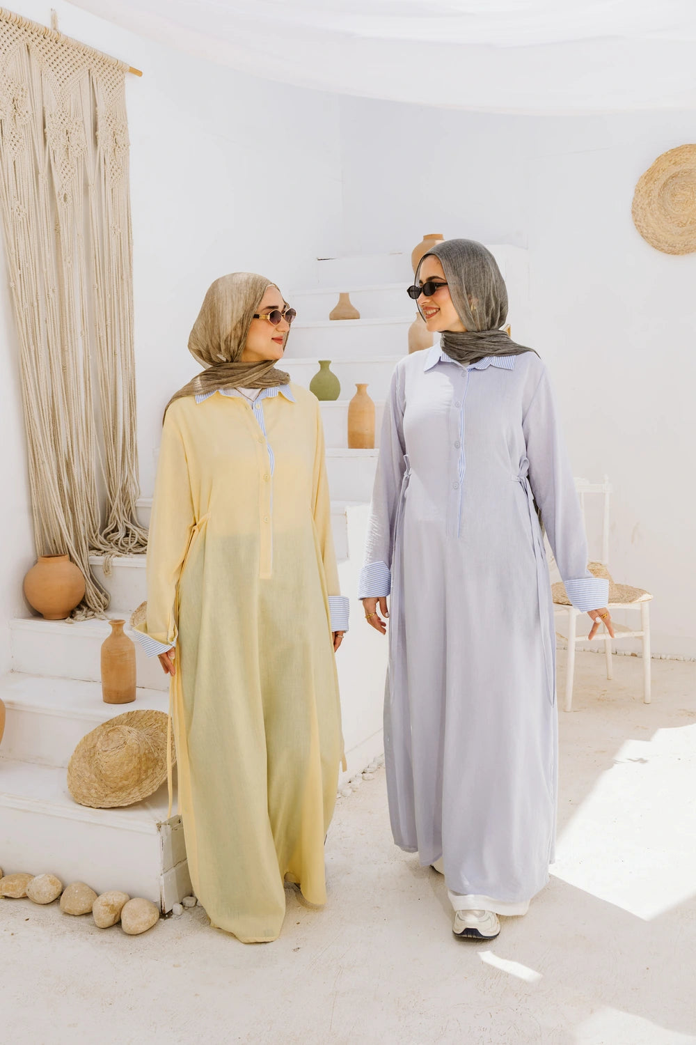 Long Linen Shirt Style Dress