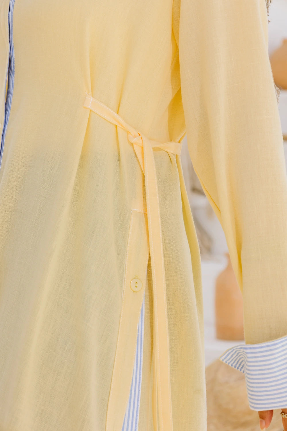 Long Linen Shirt Style Dress