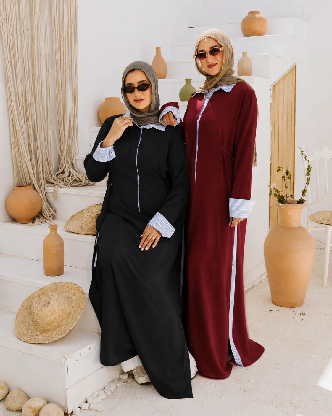 Long Linen Shirt Style Dress