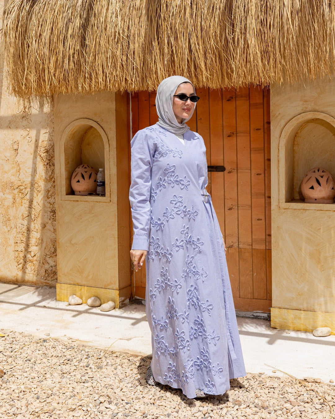 Poplin Stried Floral Dress