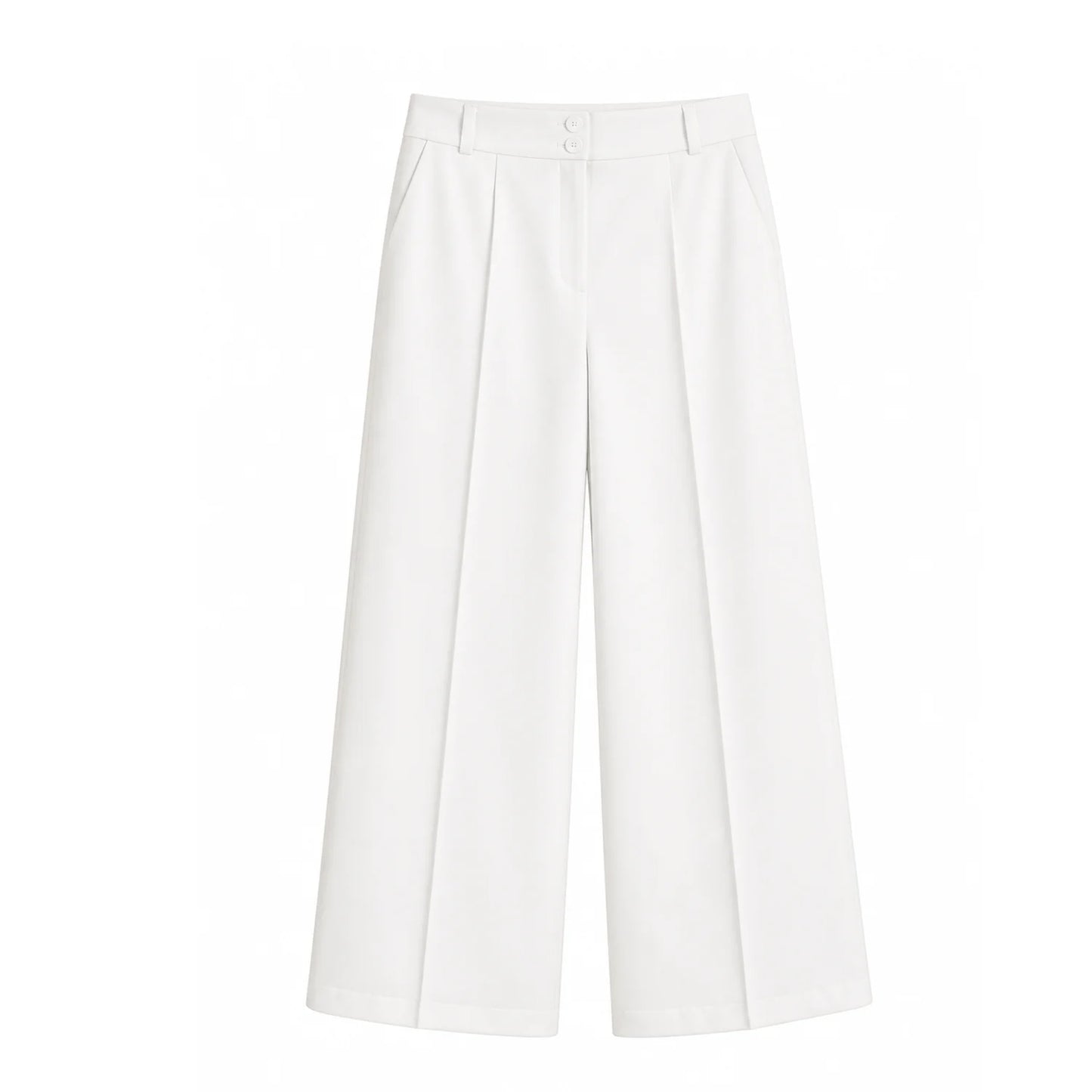 Off-white Rosaline high-waist wide-leg pants, front view