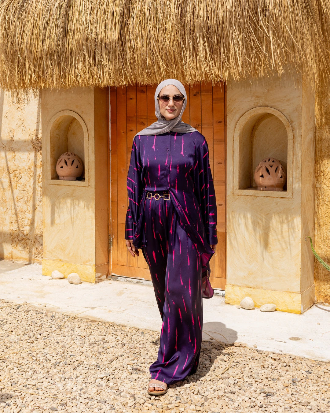 Printed Armani Satin Set