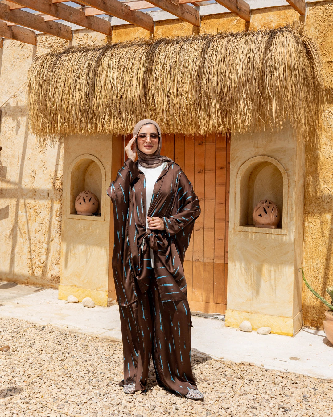 Printed Armani Satin Set