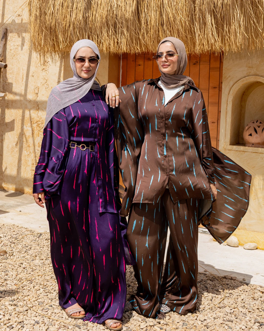 Printed Armani Satin Set