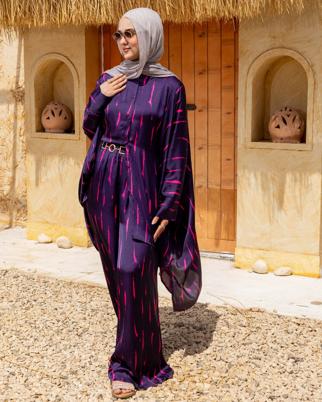 Printed Armani Satin Set