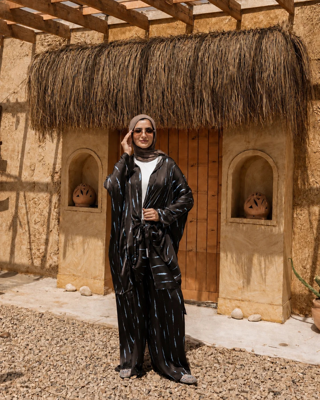 Printed Armani Satin Set