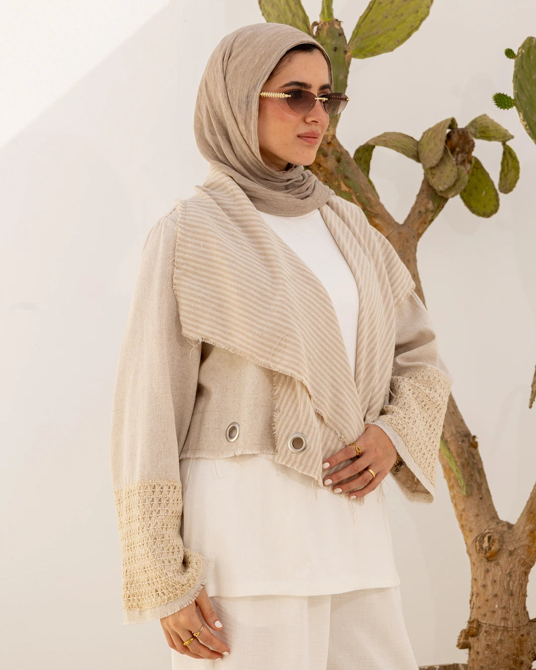 Convertible Linen Cardigan