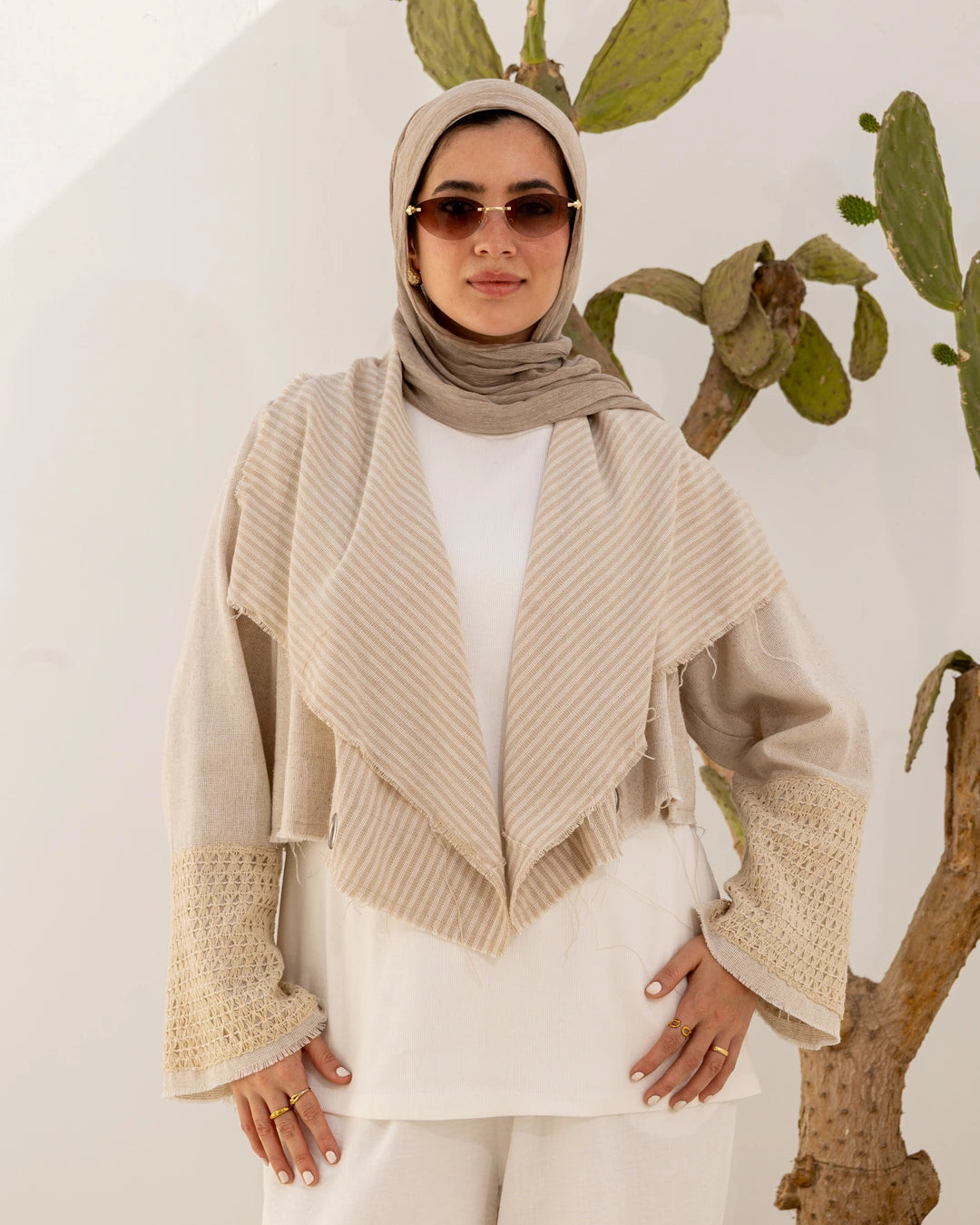 Convertible Linen Cardigan