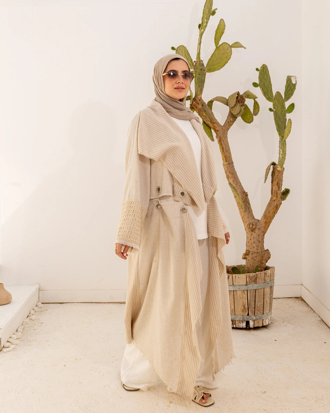 Convertible Linen Cardigan