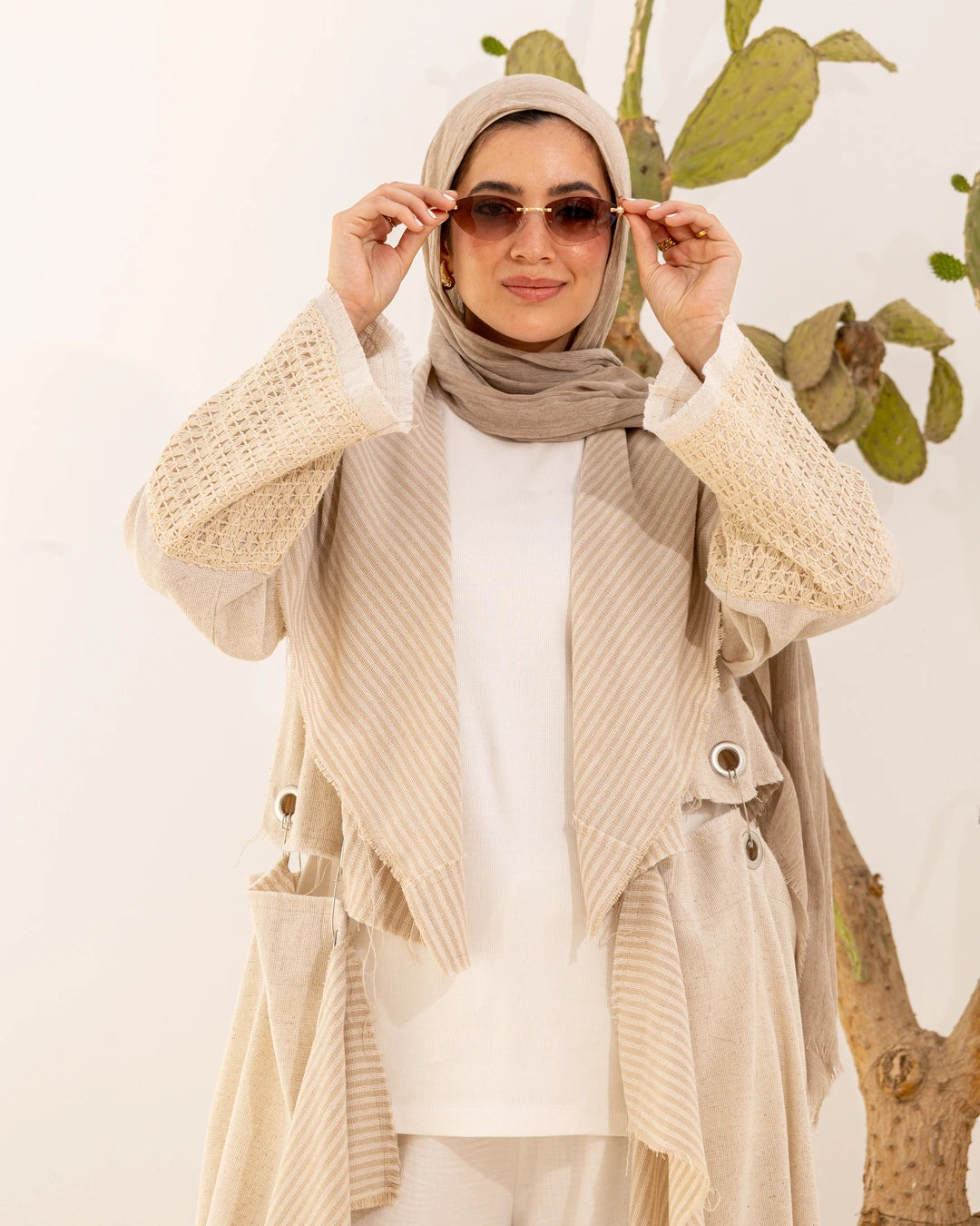 Convertible Linen Cardigan