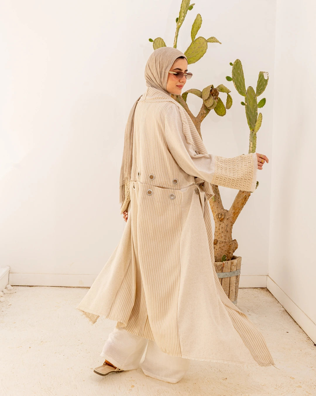 Convertible Linen Cardigan