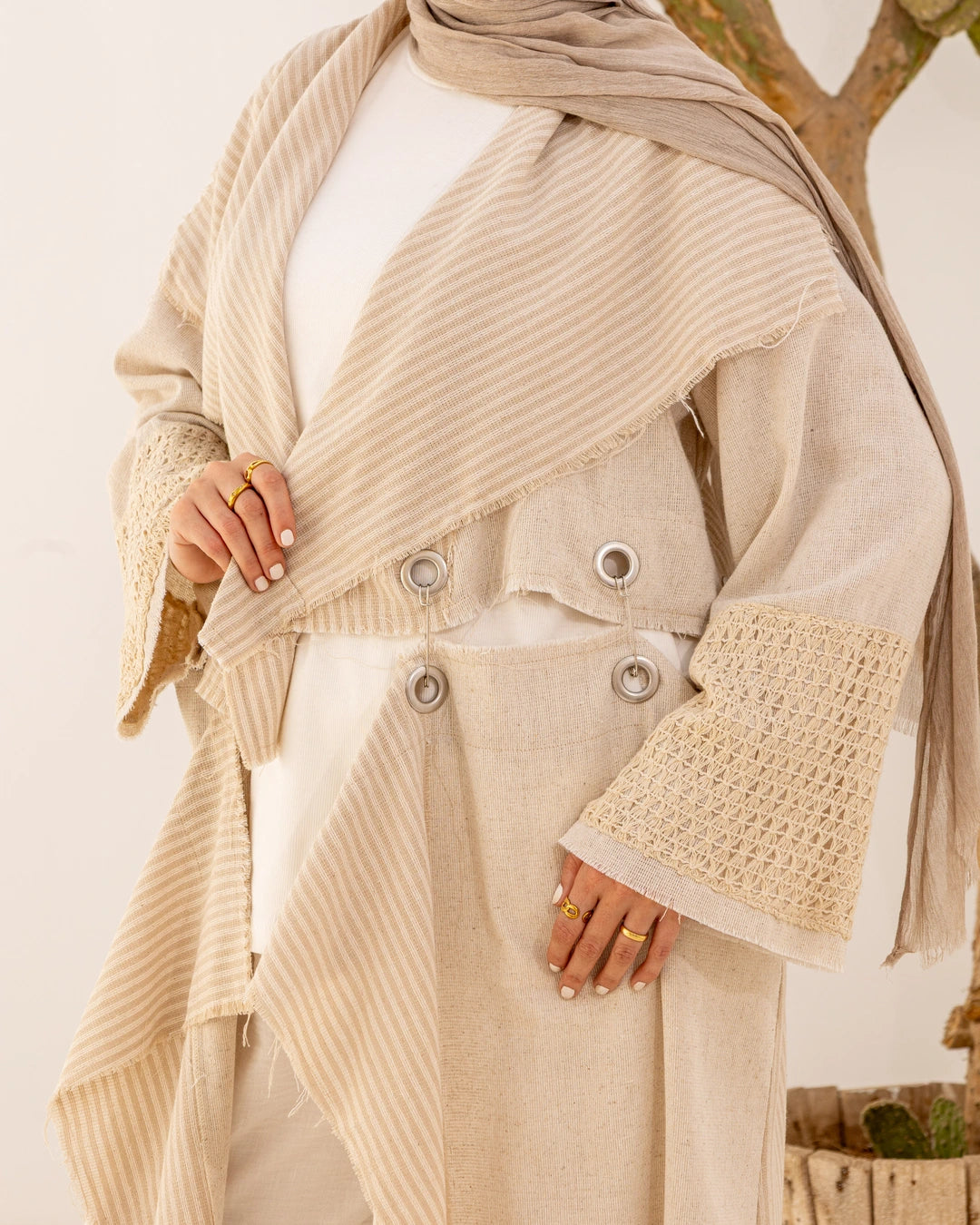 Convertible Linen Cardigan
