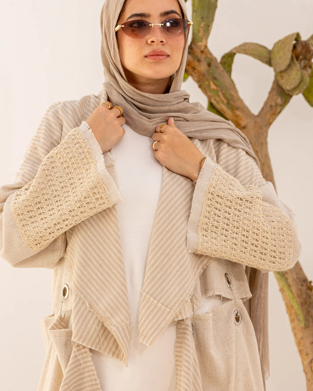 Convertible Linen Cardigan