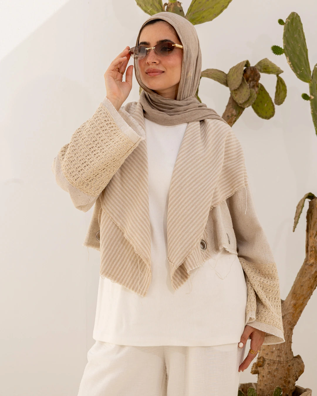 Convertible Linen Cardigan