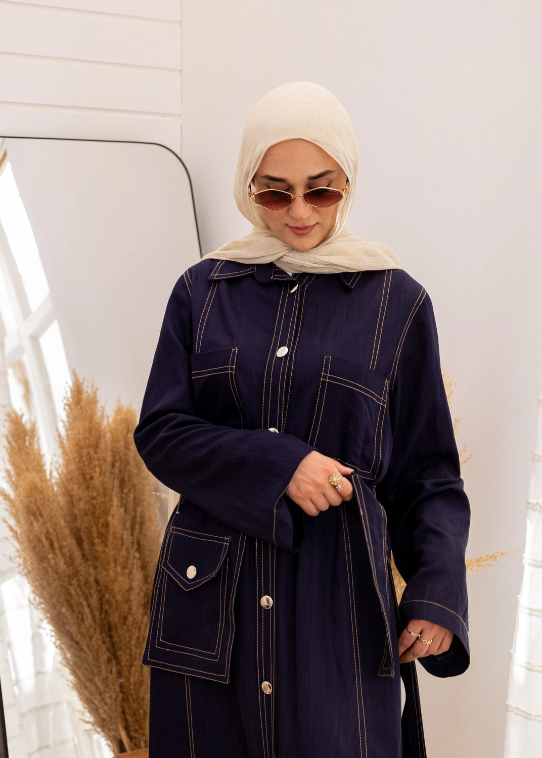Tencel Belted Utility Dress