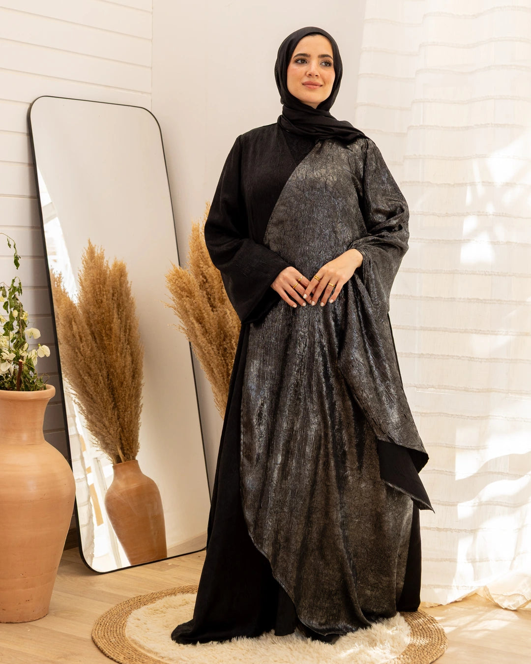 Wrap Crepe Satin Dress