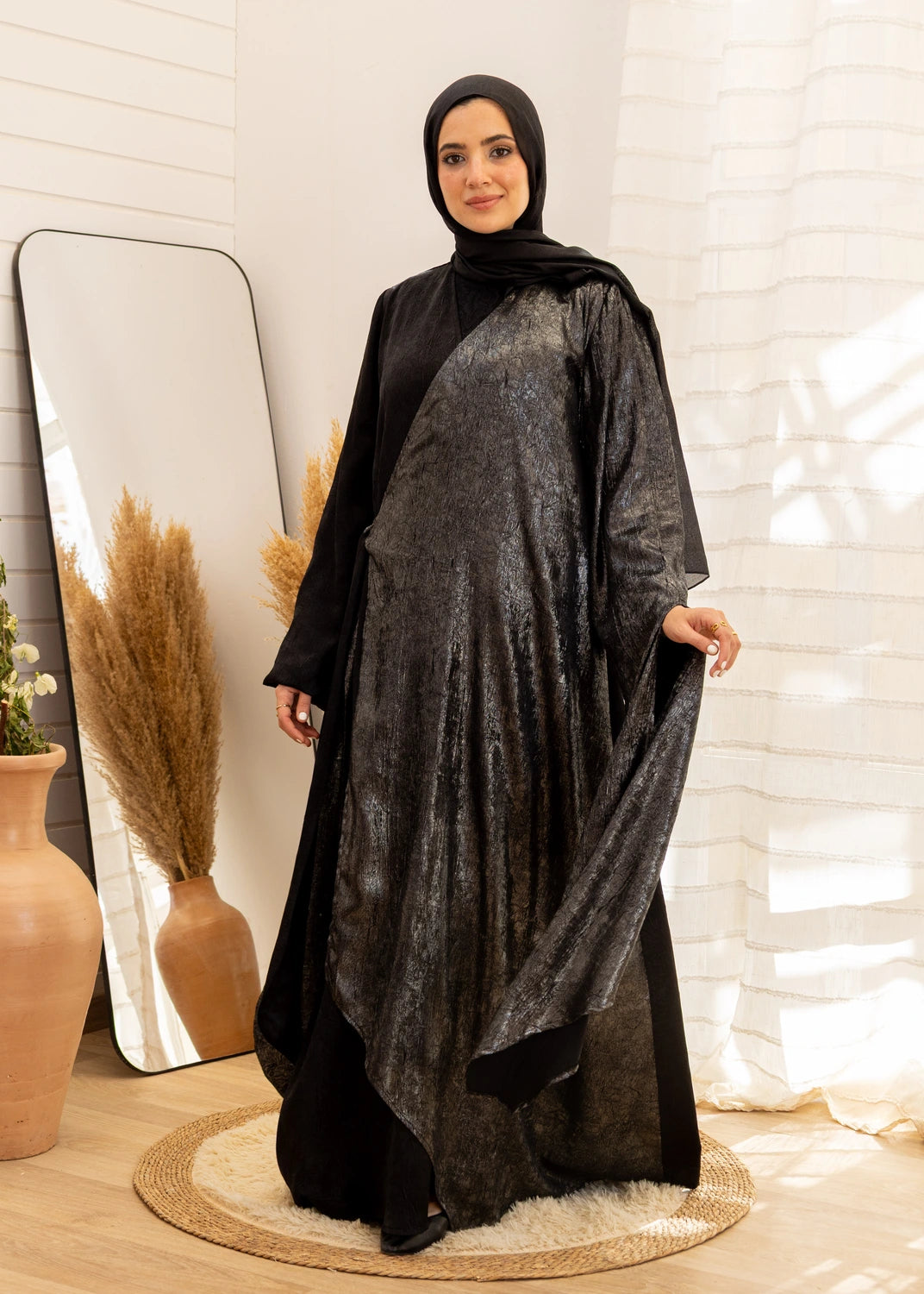 Wrap Crepe Satin Dress