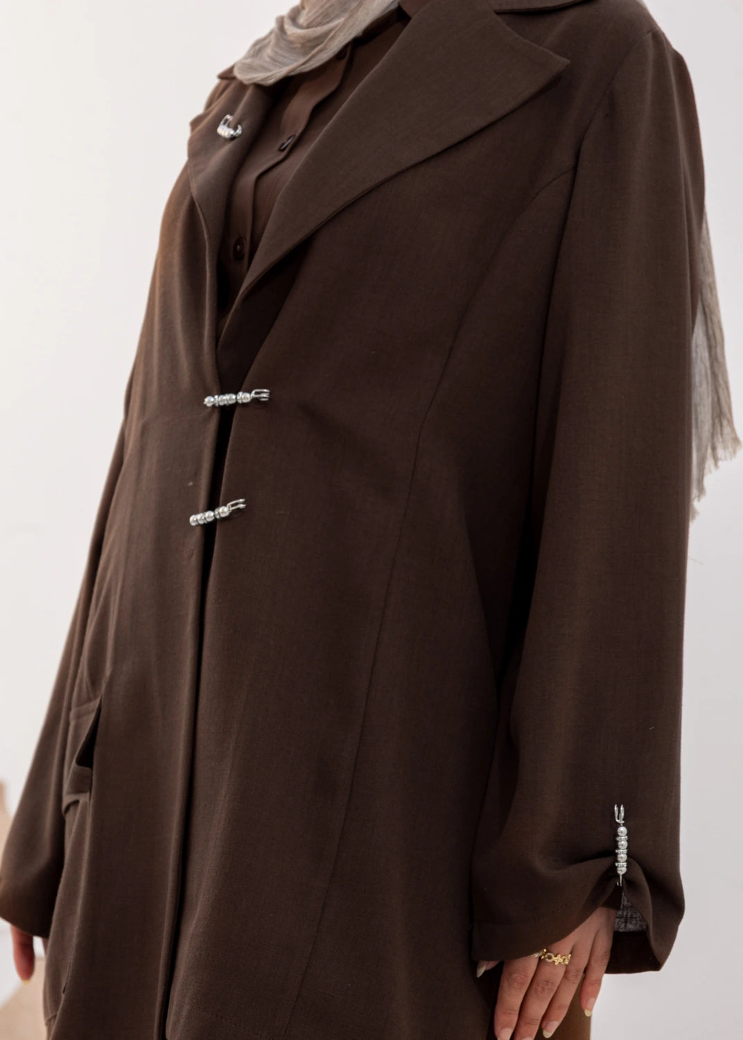 Pins Linen Blazer Jacket