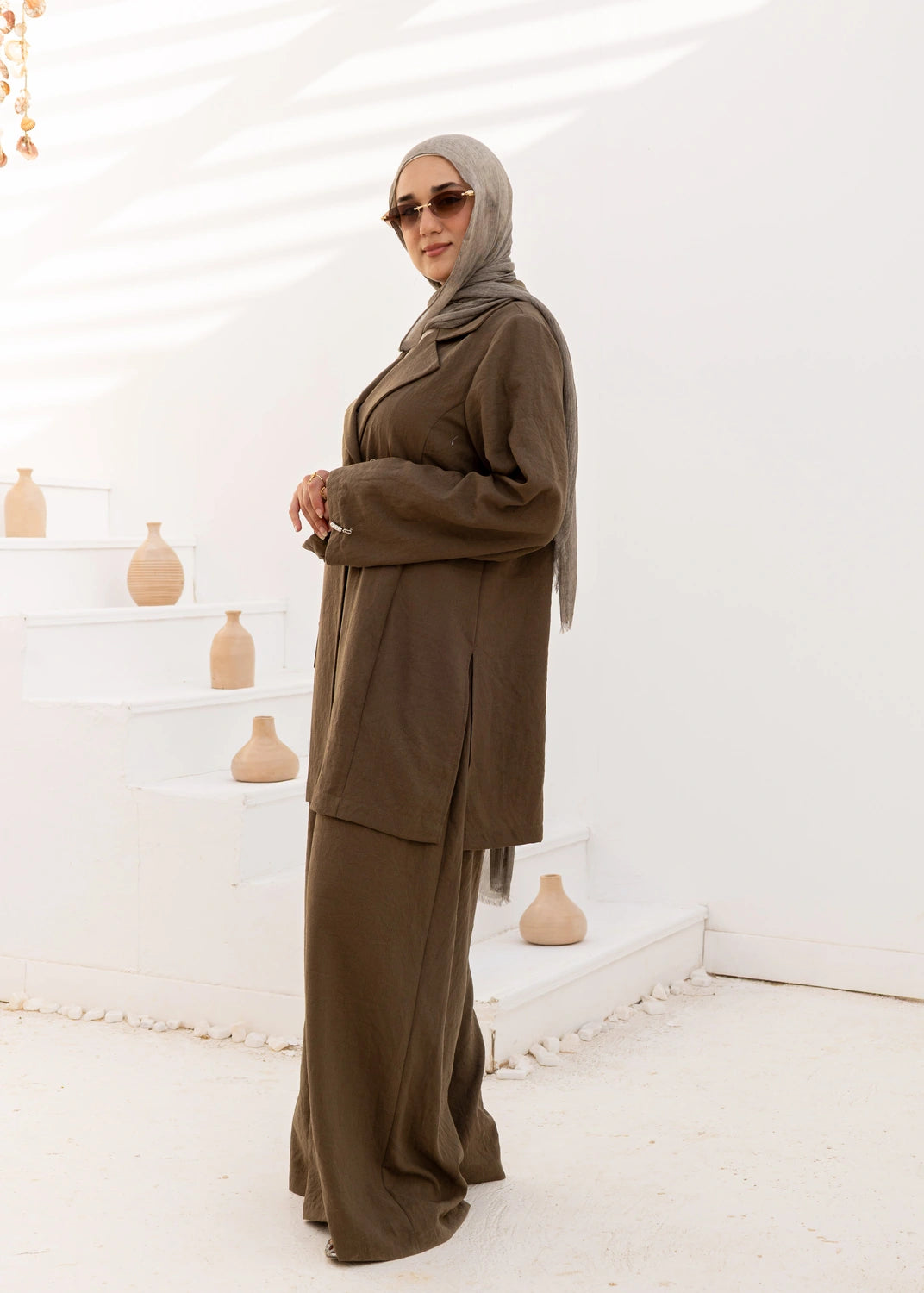 Pins Linen Blazer Jacket