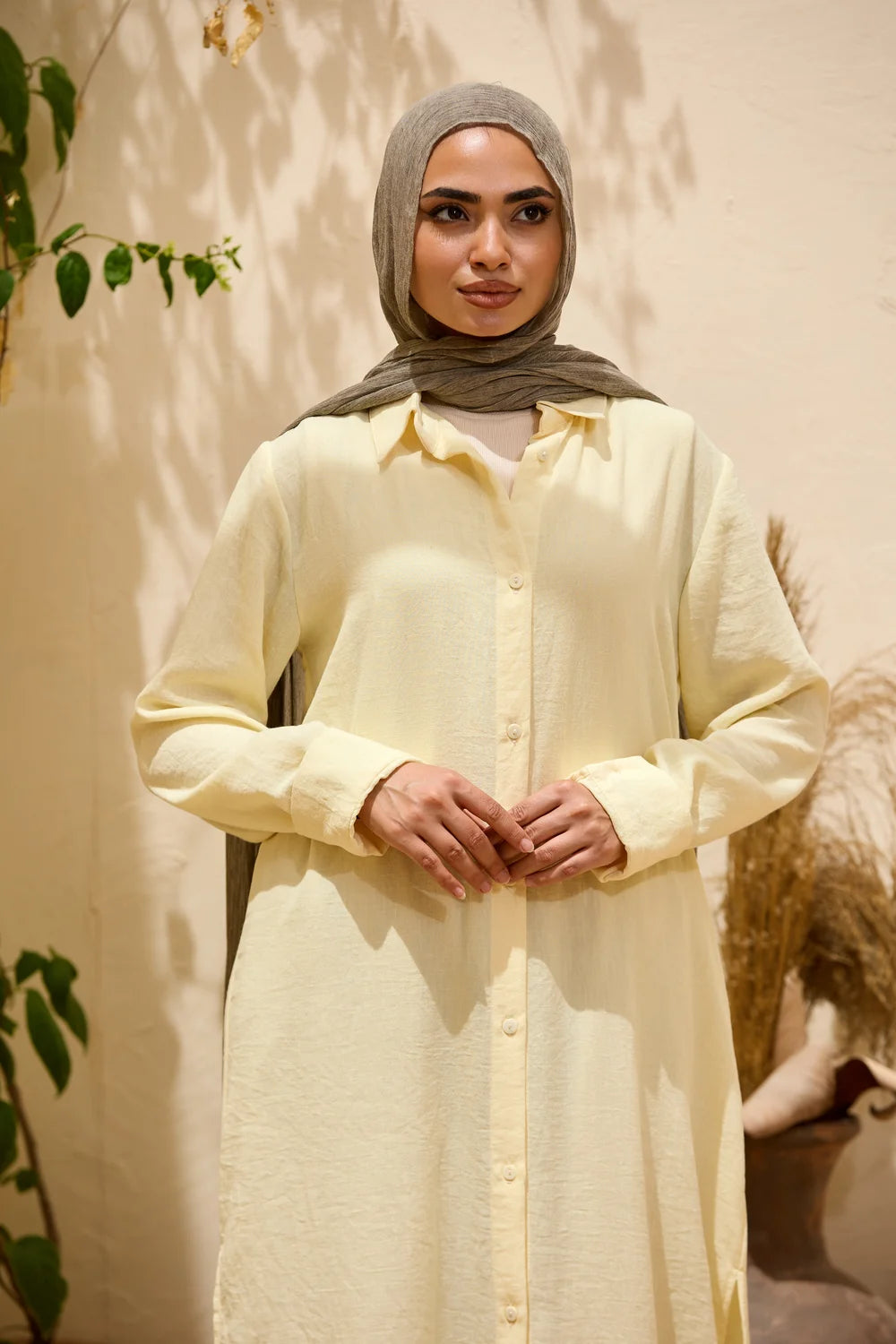 Longline Linen Shirt Tunic