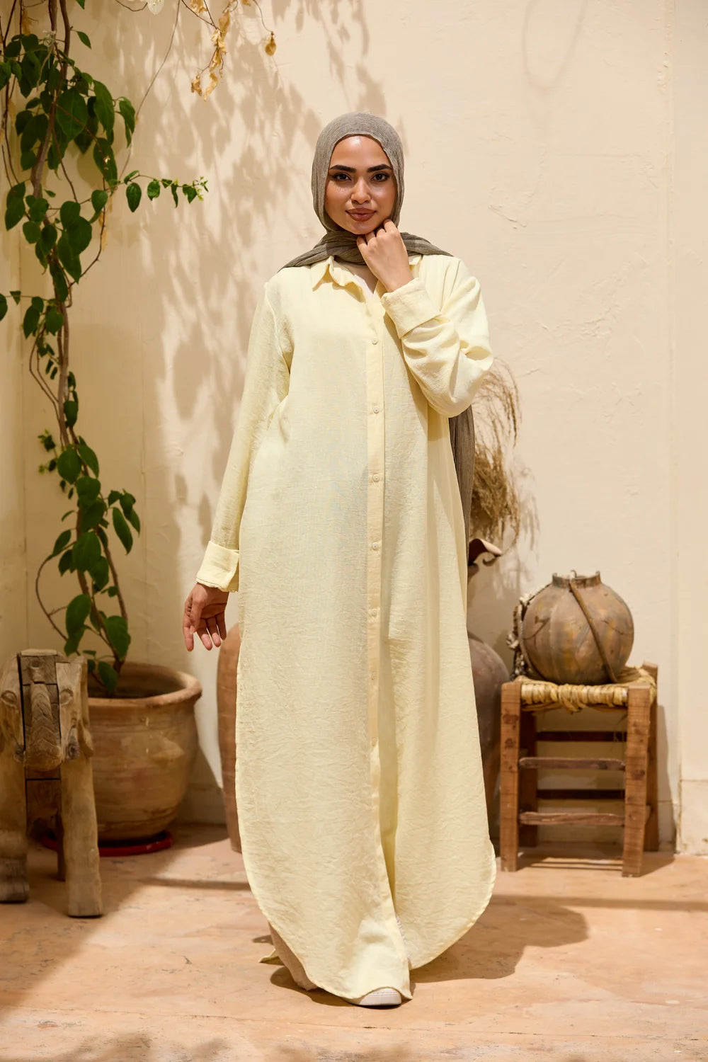 Longline Linen Shirt Tunic