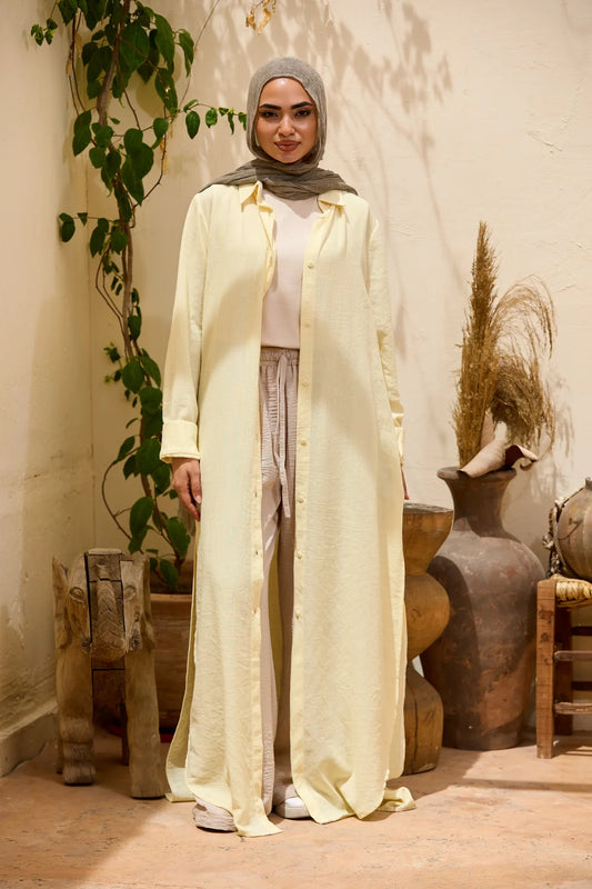 Longline Linen Shirt Tunic