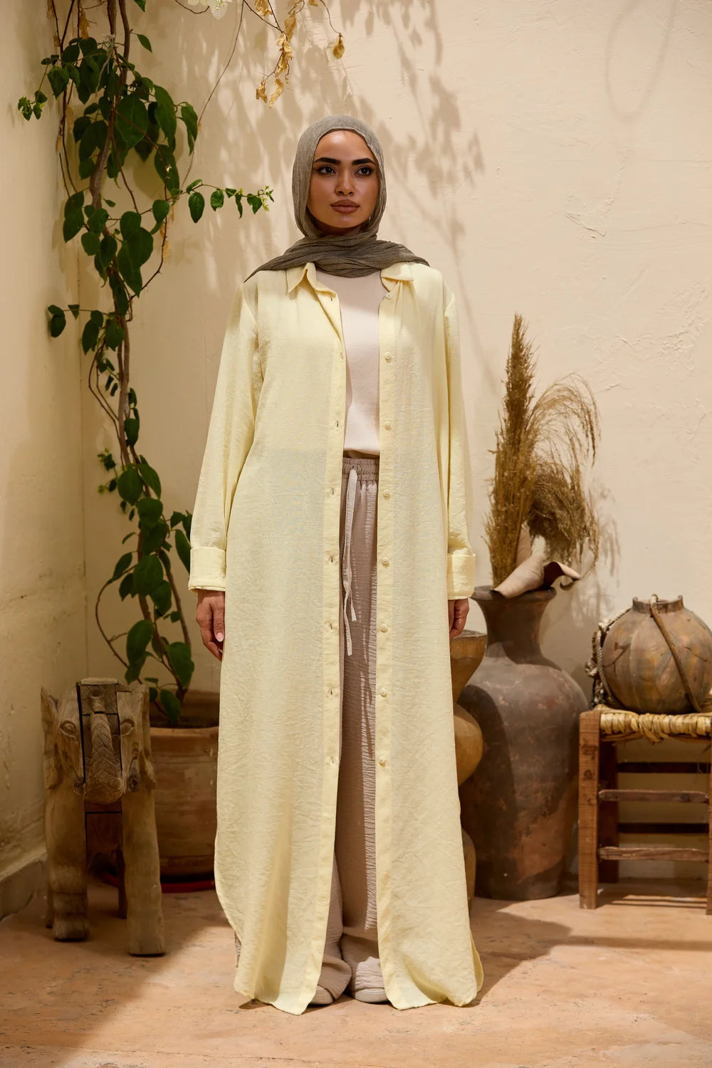 Longline Linen Shirt Tunic