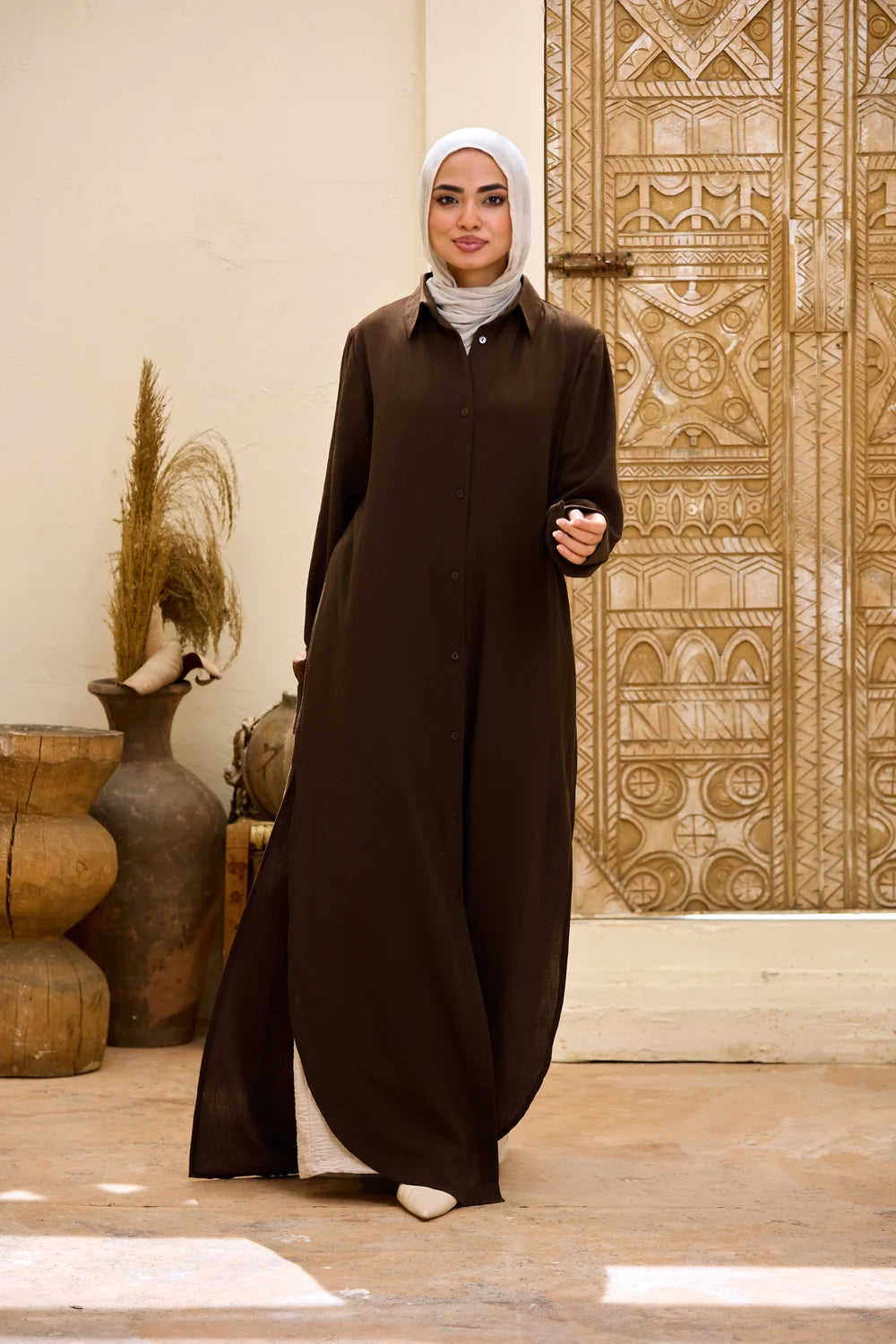 Longline Linen Shirt Tunic