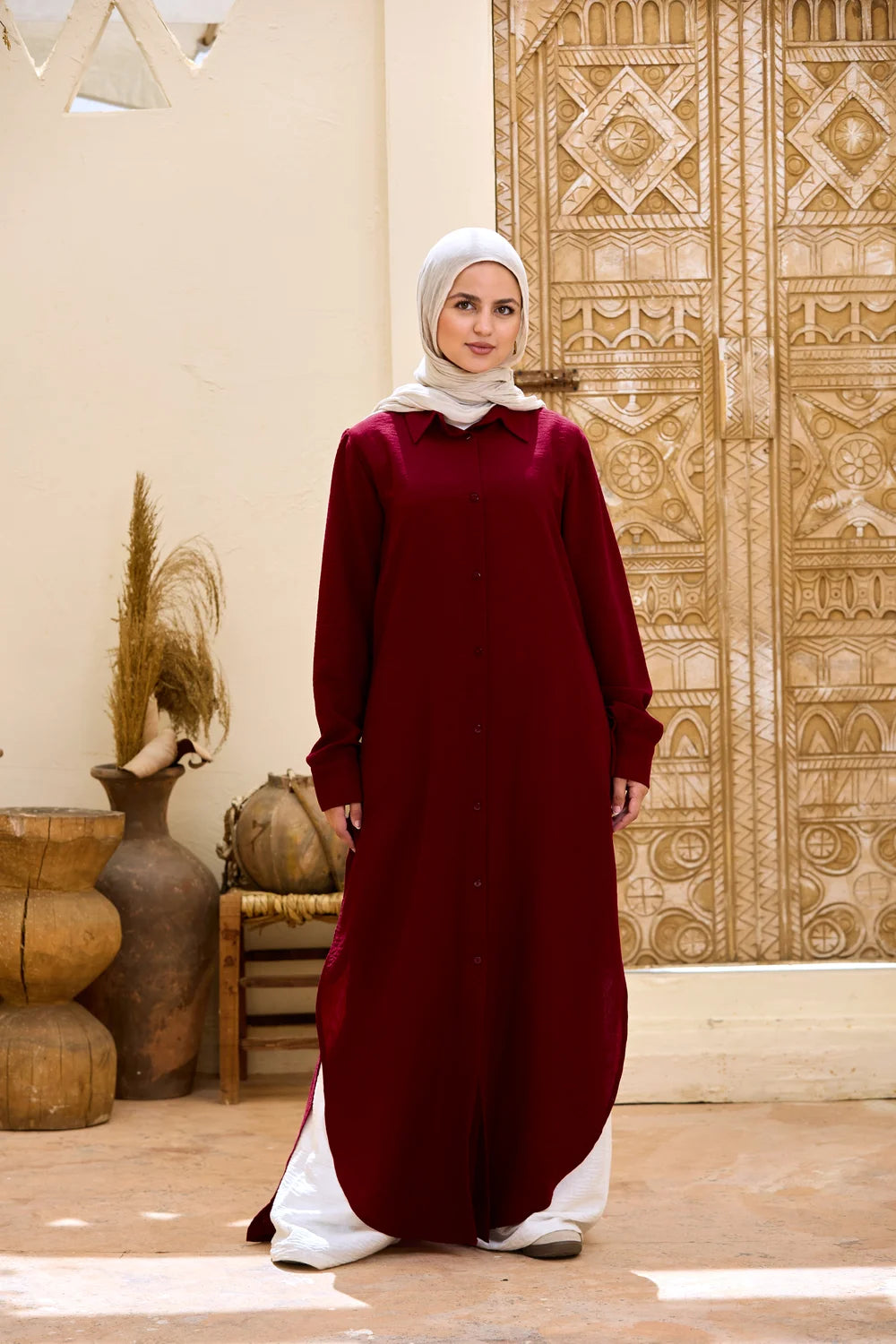 Longline Linen Shirt Tunic