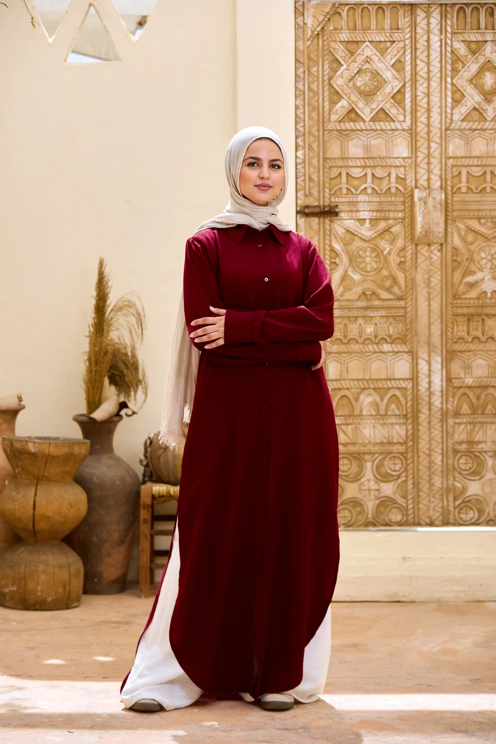 Longline Linen Shirt Tunic