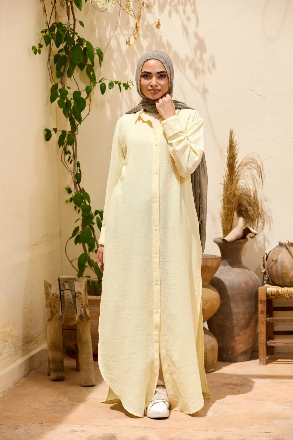 Longline Linen Shirt Tunic