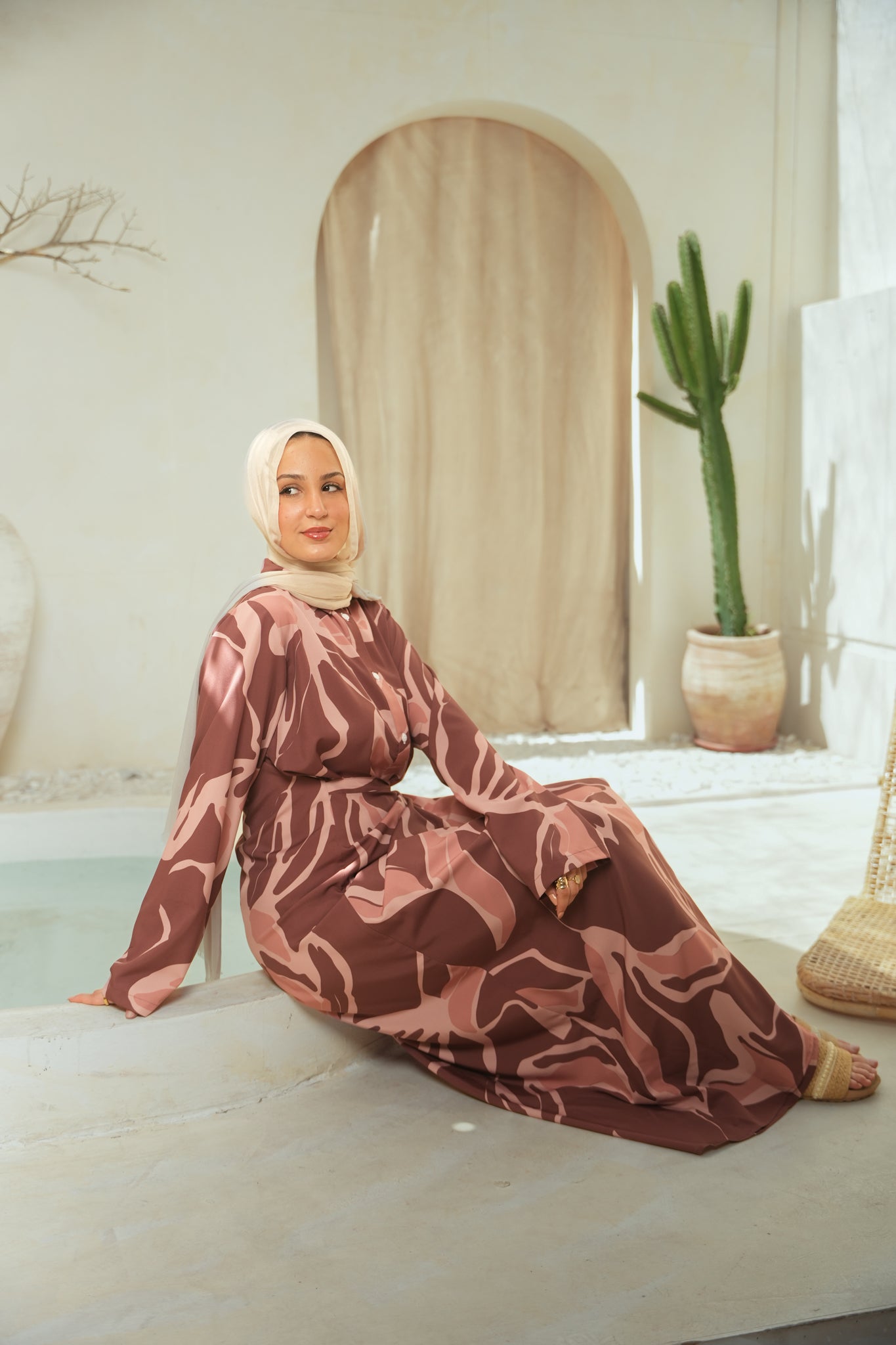 Printed wrap dress