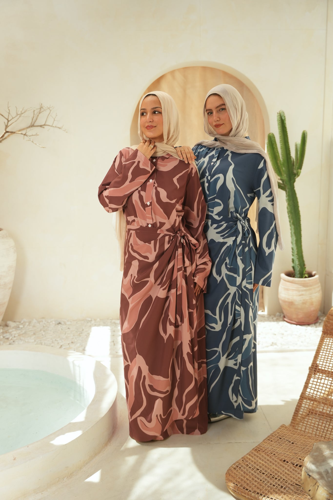 Printed wrap dress