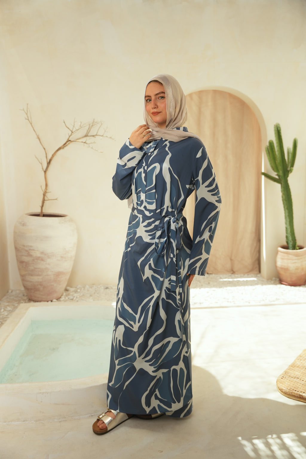 Printed wrap dress