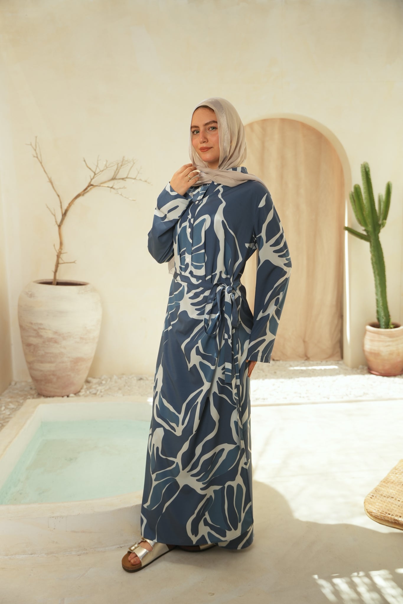Printed wrap dress