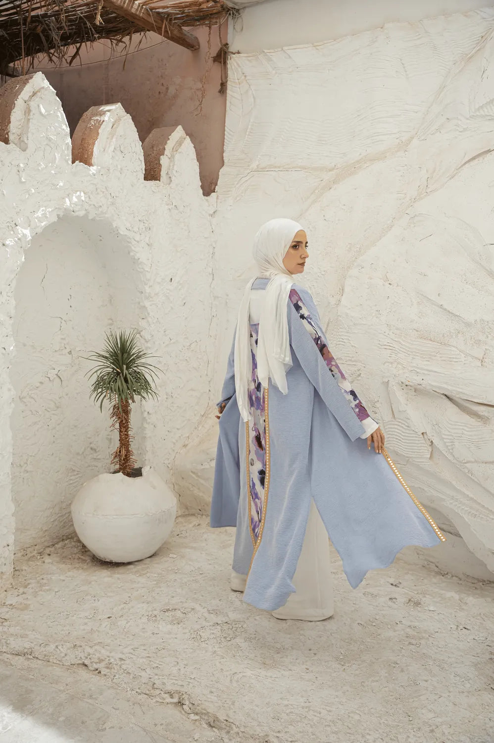 Printed & plain Cardigan