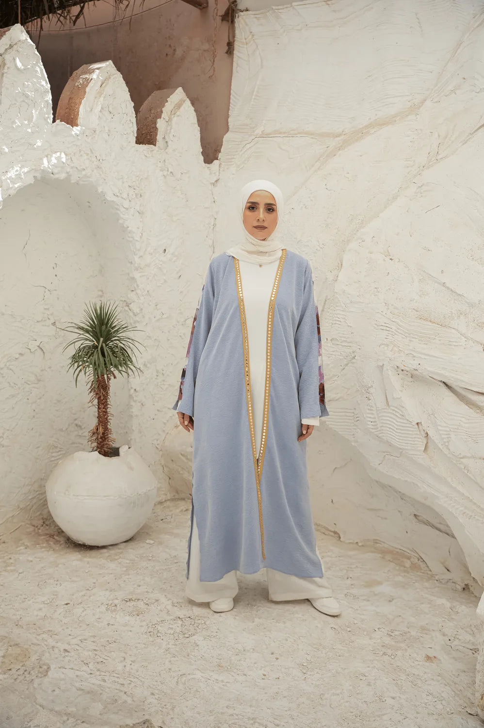 Printed & plain Cardigan