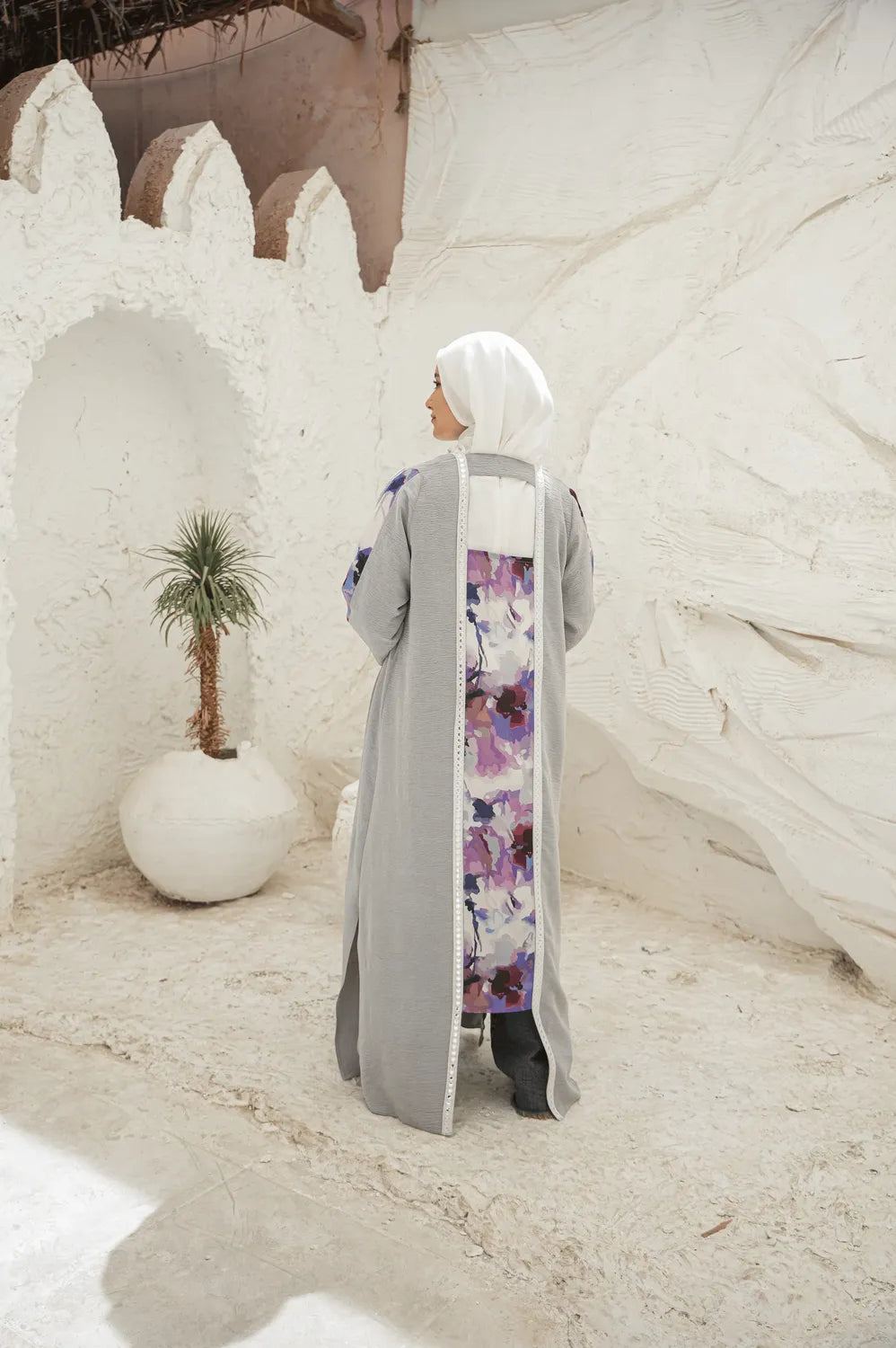 Printed & plain Cardigan