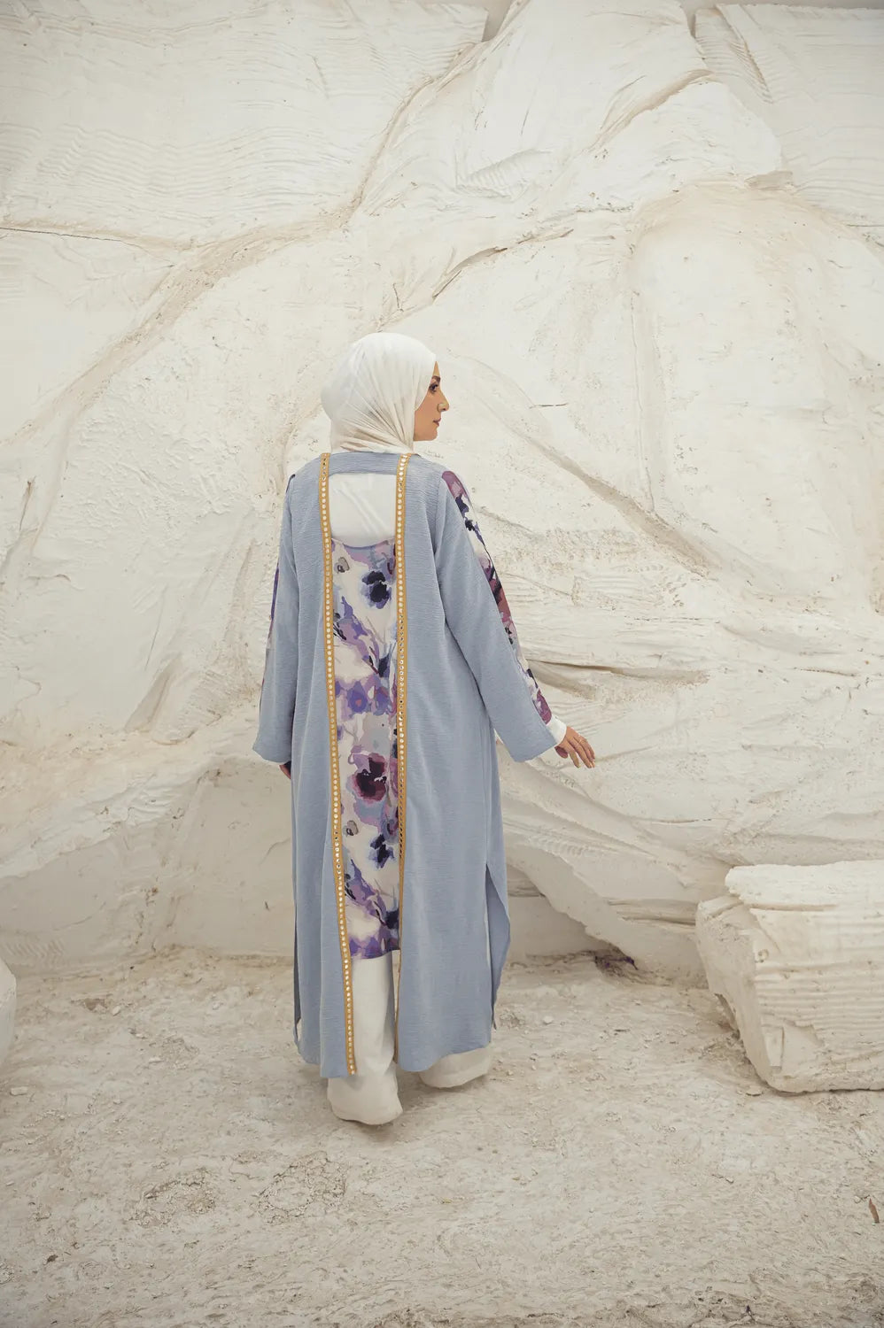 Printed & plain Cardigan